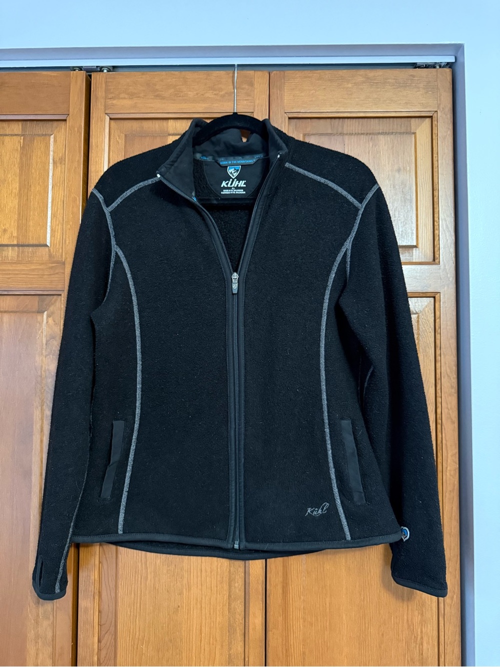 Kuhl Women's Black Jacket with Gray Contrast Stitching